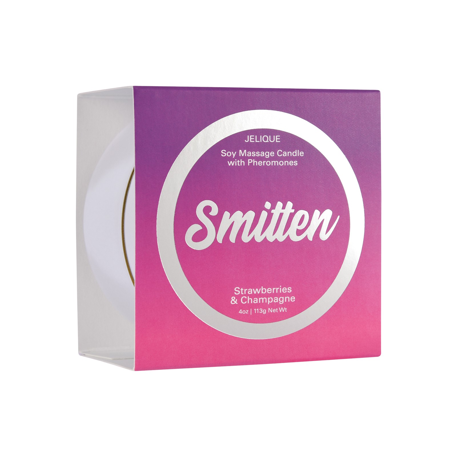 Smitten Strawberry & Champagne Jelique Massage Candle