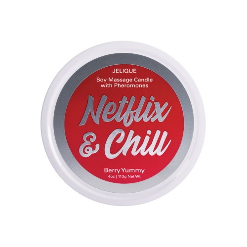 Jelique Massage Candle - 4 oz Netflix & Chill Berry Yummy