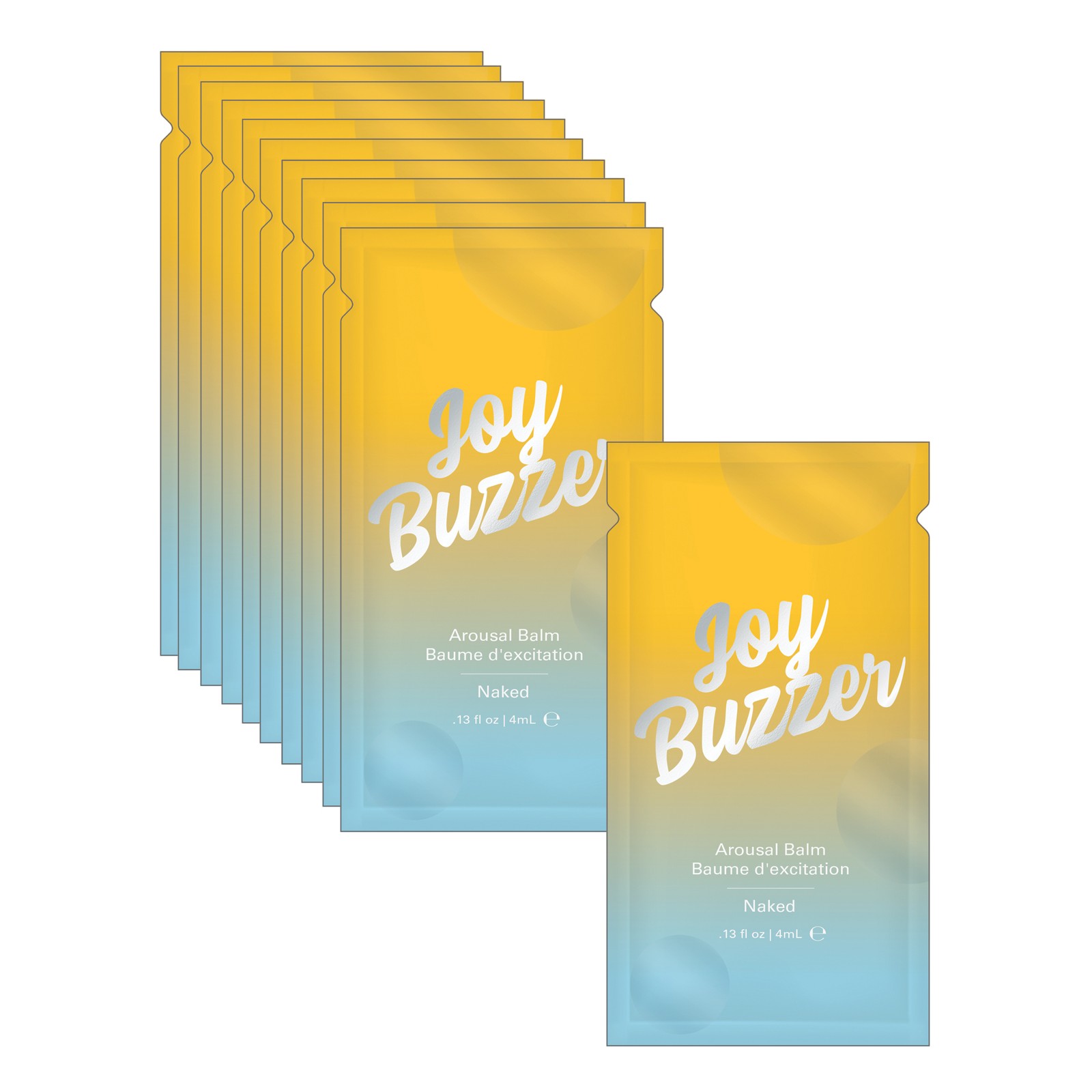 Joy Buzzer Naked Foil - Paquete de 4 ml de 24