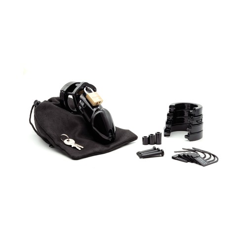 CB-6000 Cock Cage and Lock Set Black