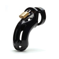 The Curve Curved Cock Cage and Lock Set Black