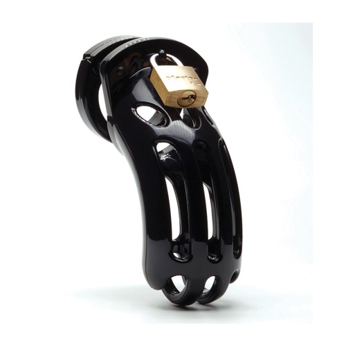 The Curve Curved Cock Cage and Lock Set Black