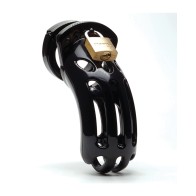 The Curve Curved Cock Cage and Lock Set Black