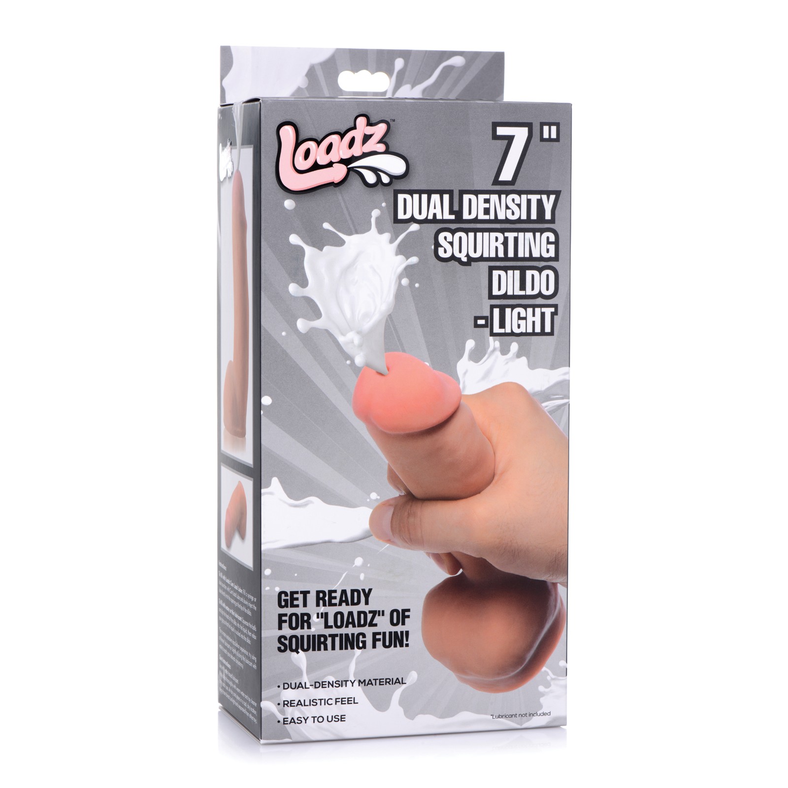 Loadz 7 Inch Dual Density Squirting Dildo Light