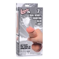 Loadz 7 Inch Dual Density Squirting Dildo Light