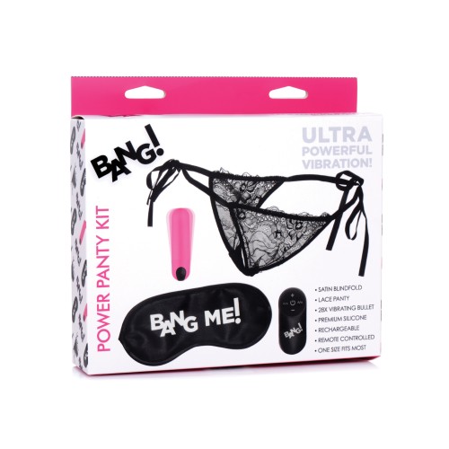 Kit de Panty Poderoso y Antifaz Bang! Rosa - Placer Definitivo