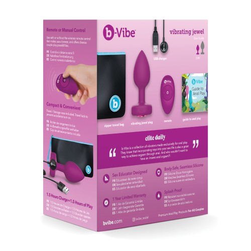 Plug Vibrador Joyero Control Remoto b-Vibe