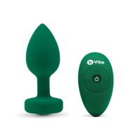 b-Vibe Plug Vibratorio Control Remoto con Joyero (M/L) - Verde Esmeralda