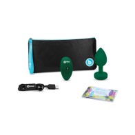 b-Vibe Plug Vibratorio Control Remoto con Joyero (M/L) - Verde Esmeralda