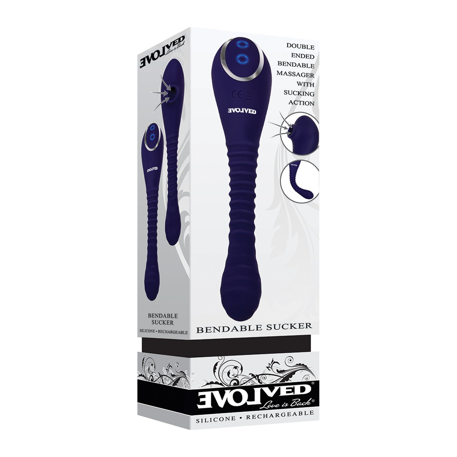 Evolved Bendable Sucker Vibrator - Purple