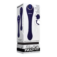 Evolved Bendable Sucker Vibrator - Purple