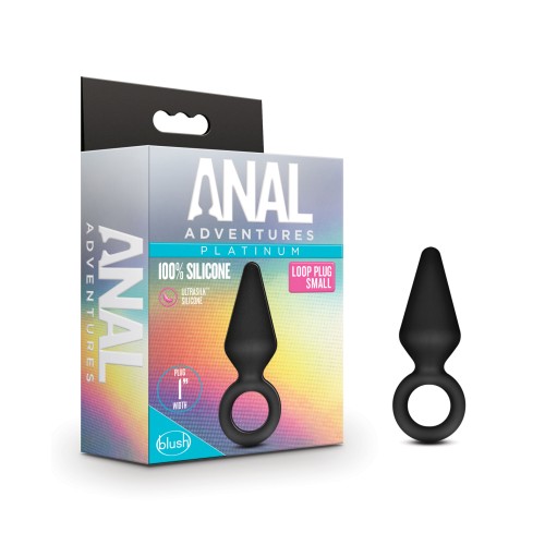 Plug Anal de Silicone Platinum Loop Pequeño Negro