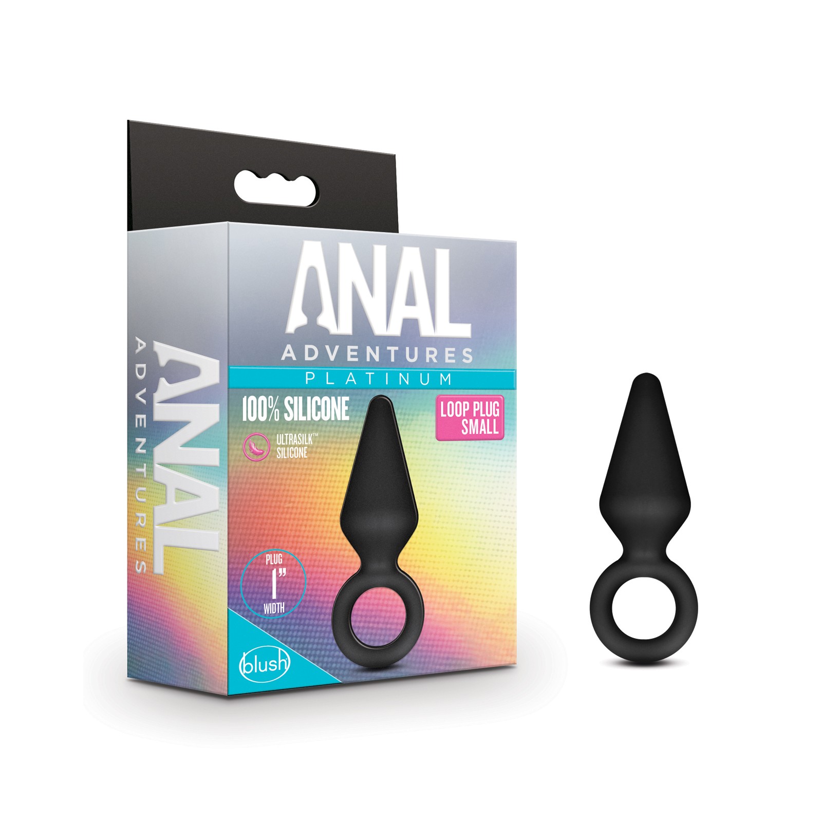 Plug Anal de Silicone Platinum Loop Pequeño Negro