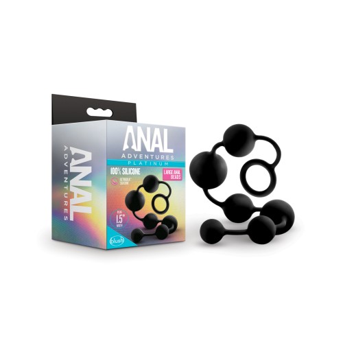 Blush Anal Adventures Platinum Silicone Anal Beads Large Black