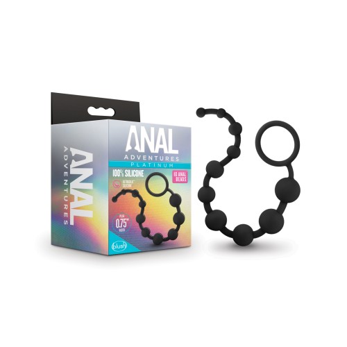 Blush Anal Adventures Black Silicone Anal Beads