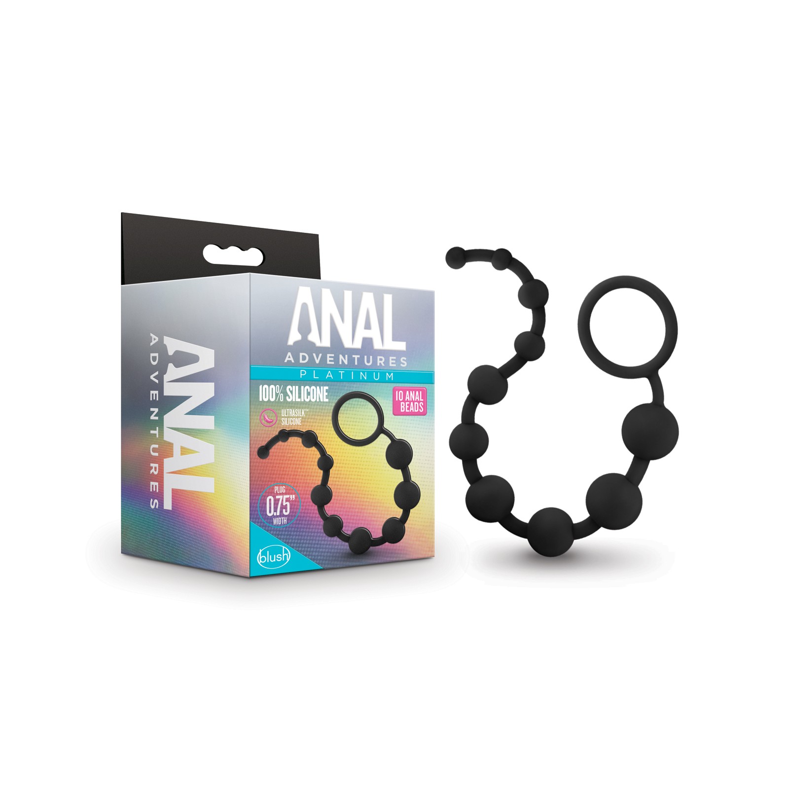 Blush Anal Adventures Black Silicone Anal Beads