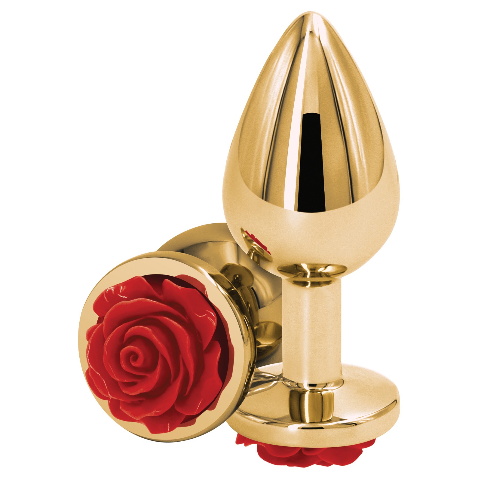 Rear Assets Medium Anal Toy in Red Rose