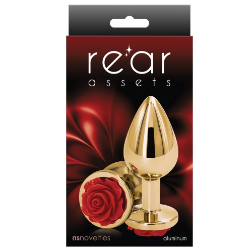 Rear Assets Medium Anal Toy in Red Rose