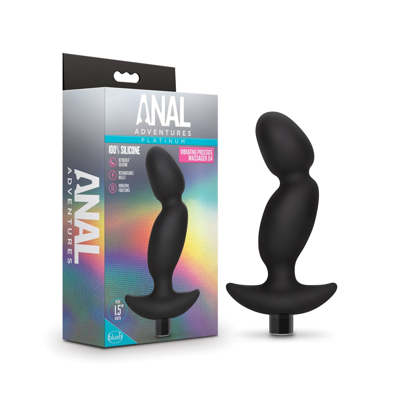 Blush Platinum Silicone Vibrating Prostate Massager 04