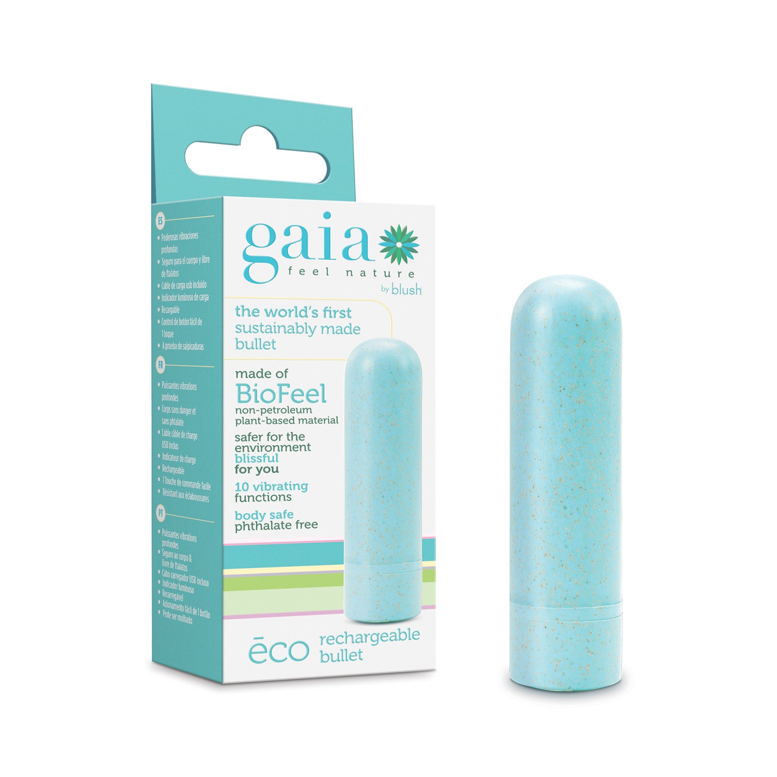 Bullet Recargable Ecológico Gaia en Aqua