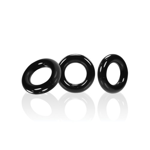 Anillos Oxballs Willy - Negro Pack de 3