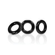 Anillos Oxballs Willy - Negro Pack de 3