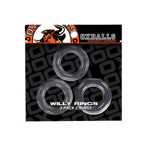 Anillos Willy Oxballs Pack de 3 Transparentes