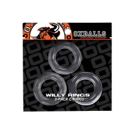 Anillos Willy Oxballs Pack de 3 Transparentes