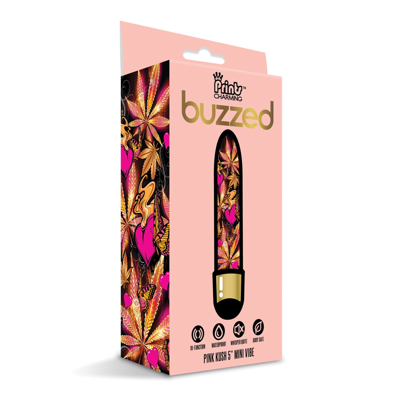 Buzzed 5" Mini Vibe Pink Kush Powerful Vibrations