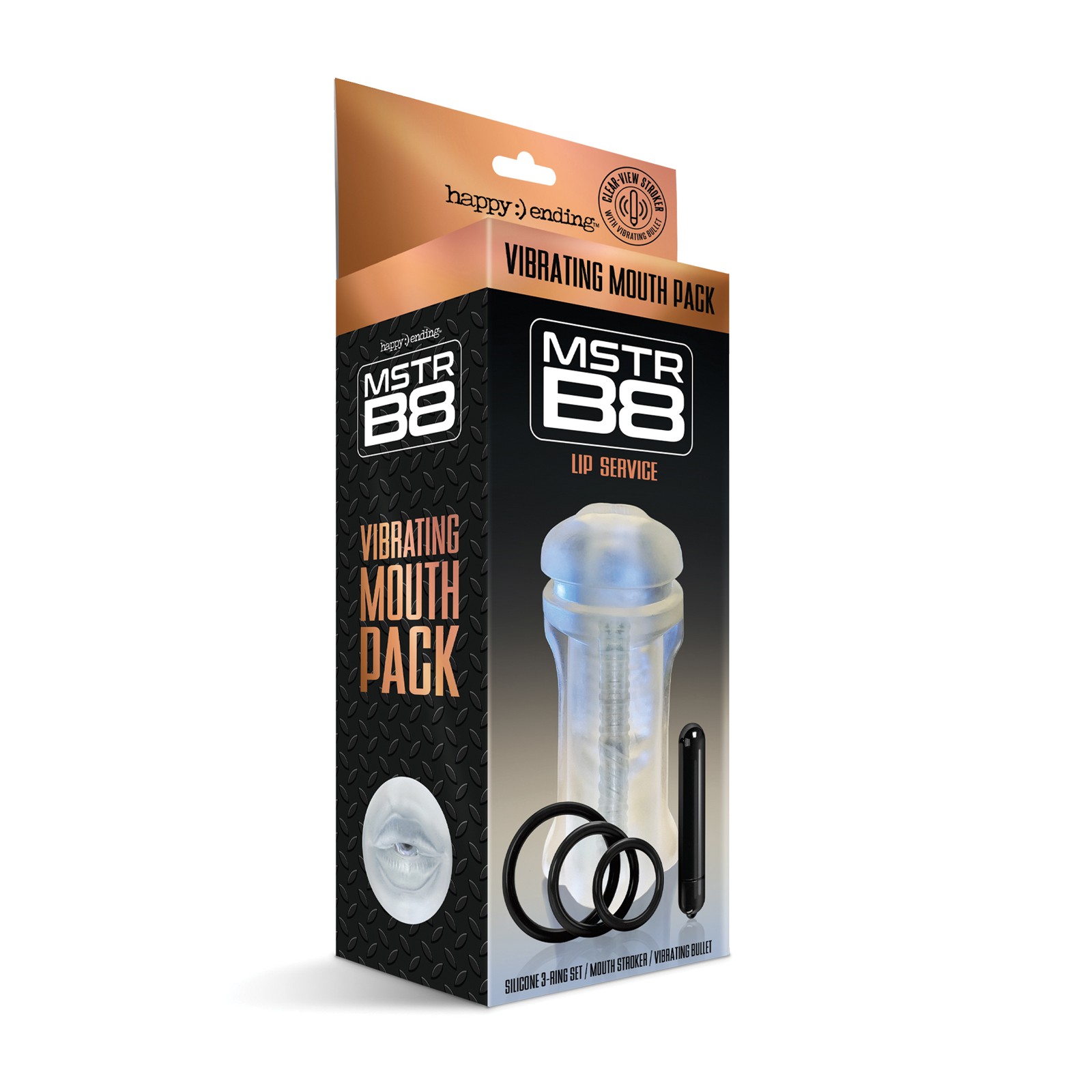 MSTR B8 Lip Service Vibrating Mouth Pack - Kit of 5 Clear