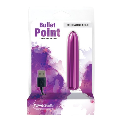 Bullet Point Rechargeable Bullet - Purple