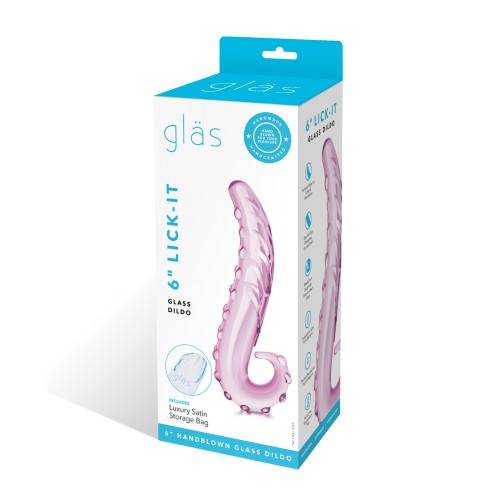 Glas 6 Inch Lick-it Glass Dildo Pink