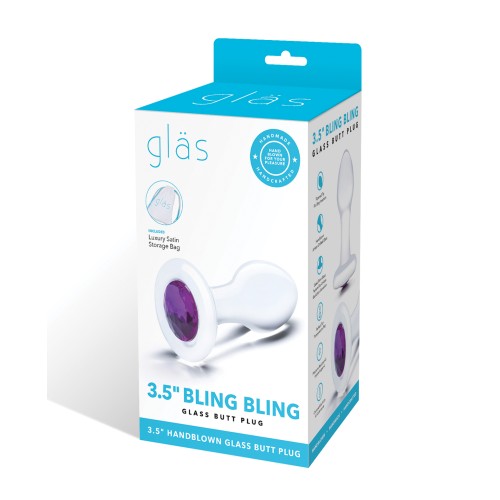 Plug de Cristal Bling Bling - Claro 3.5 Pulgadas