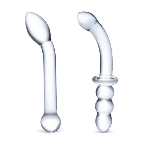 Set de Dildos de Vidrio G-Spot Transparente