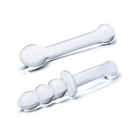 Set de Dildos de Vidrio G-Spot Transparente