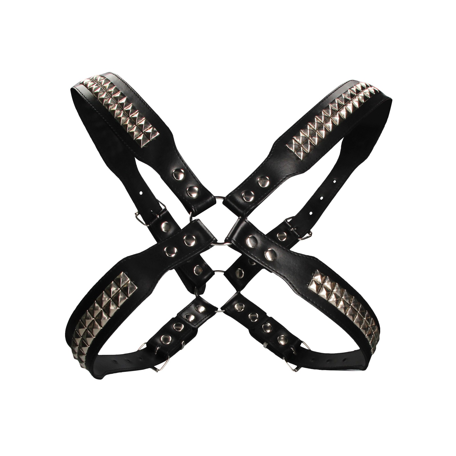 Shots Uomo Pyramid Stud Body Harness - Black