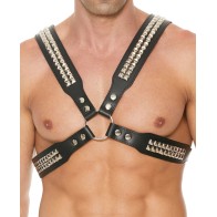 Shots Uomo Pyramid Stud Body Harness - Black