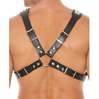 Shots Uomo Pyramid Stud Body Harness - Black