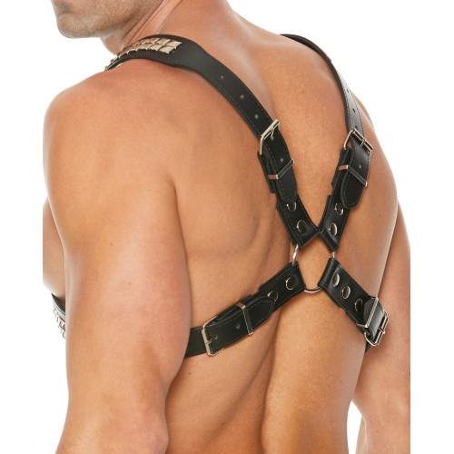 Shots Uomo Pyramid Stud Body Harness - Black