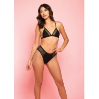 Amnesia Haze Bra & Panty Set - Black XL