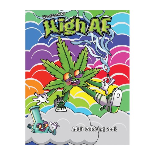 Libro de Colorear para Adultos Wood Rocket High AF