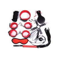 Kit de Bondage Deluxe Plesur Negro Rojo