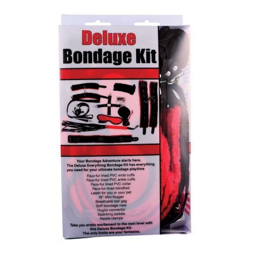 Kit de Bondage Deluxe Plesur Negro Rojo