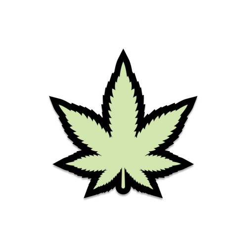 Wood Rocket Glow in the Dark Weed Leaf Pin - Fun Accessory