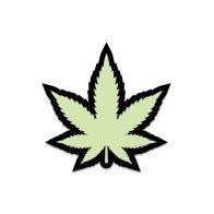 Wood Rocket Glow in the Dark Weed Leaf Pin - Fun Accessory