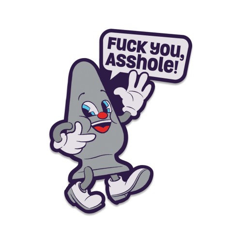 Wood Rocket Fuck Buddies Pin Grey