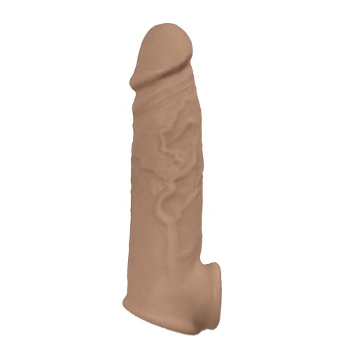 Natural Realskin Vibrating Penis Xtender Brown - Performance Booster