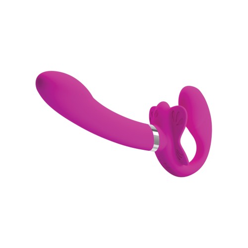 Pretty Love Valerie Strapless Vibrating Strap On Fuchsia