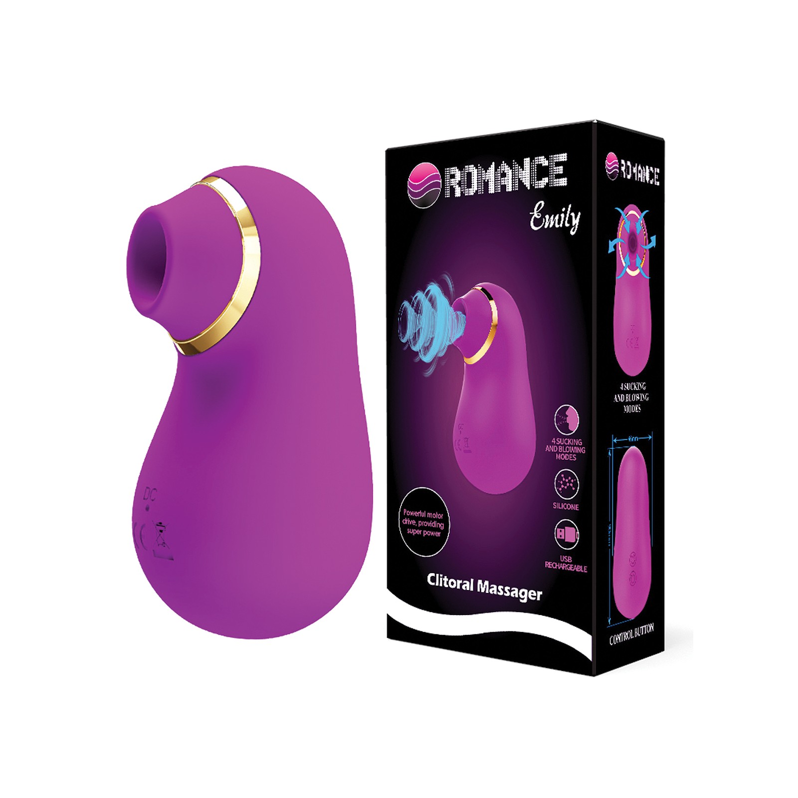 Pretty Love Romance Emily Clitoral Massager Fuchsia