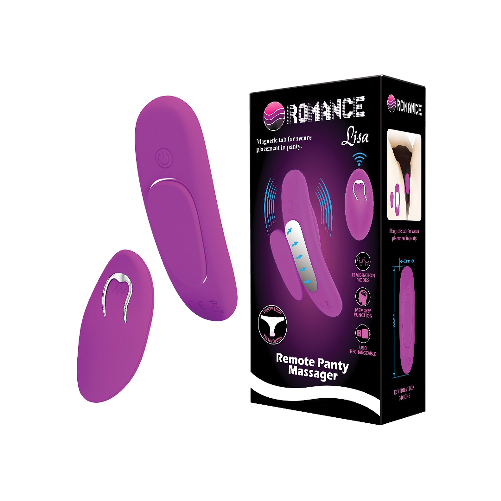 Pretty Love Romance Lisa Magnetic Panty Vibrator Fuchsia